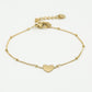 Armband met hartje goudkleurig