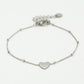 Armband met hartje zilverkleurig