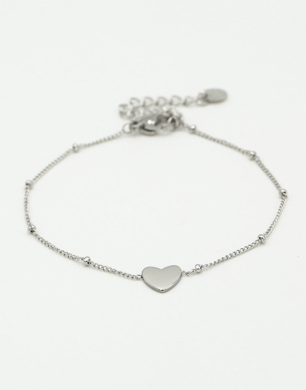 Armband met hartje zilverkleurig