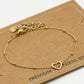 Armband met open hartje goudkleurig