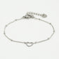 Armband met open hartje zilverkleurig