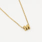 Initialen ketting letter M goudkleurig