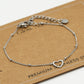 Armband met open hartje zilverkleurig