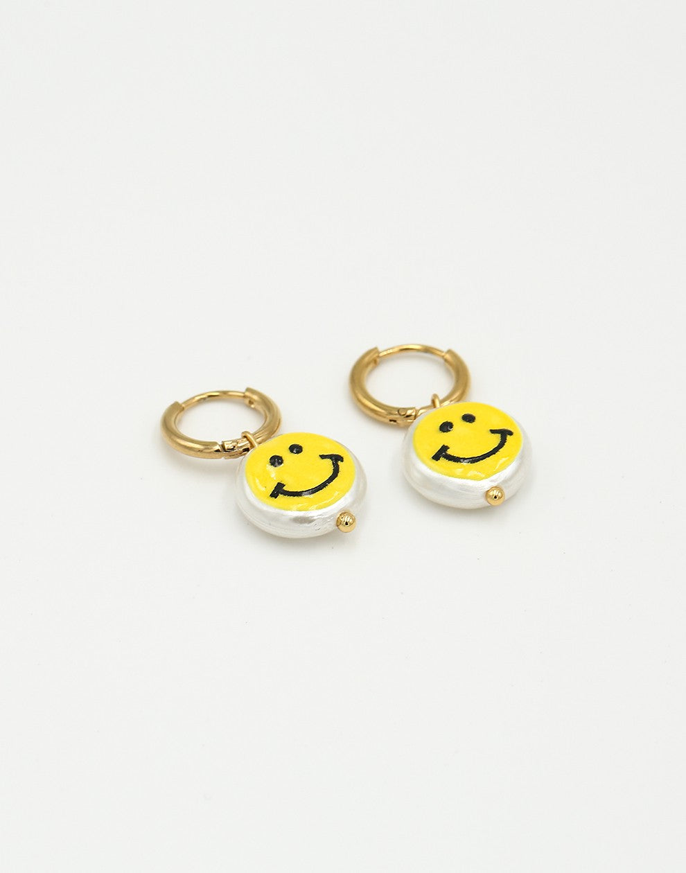 Oorringen parel smiley