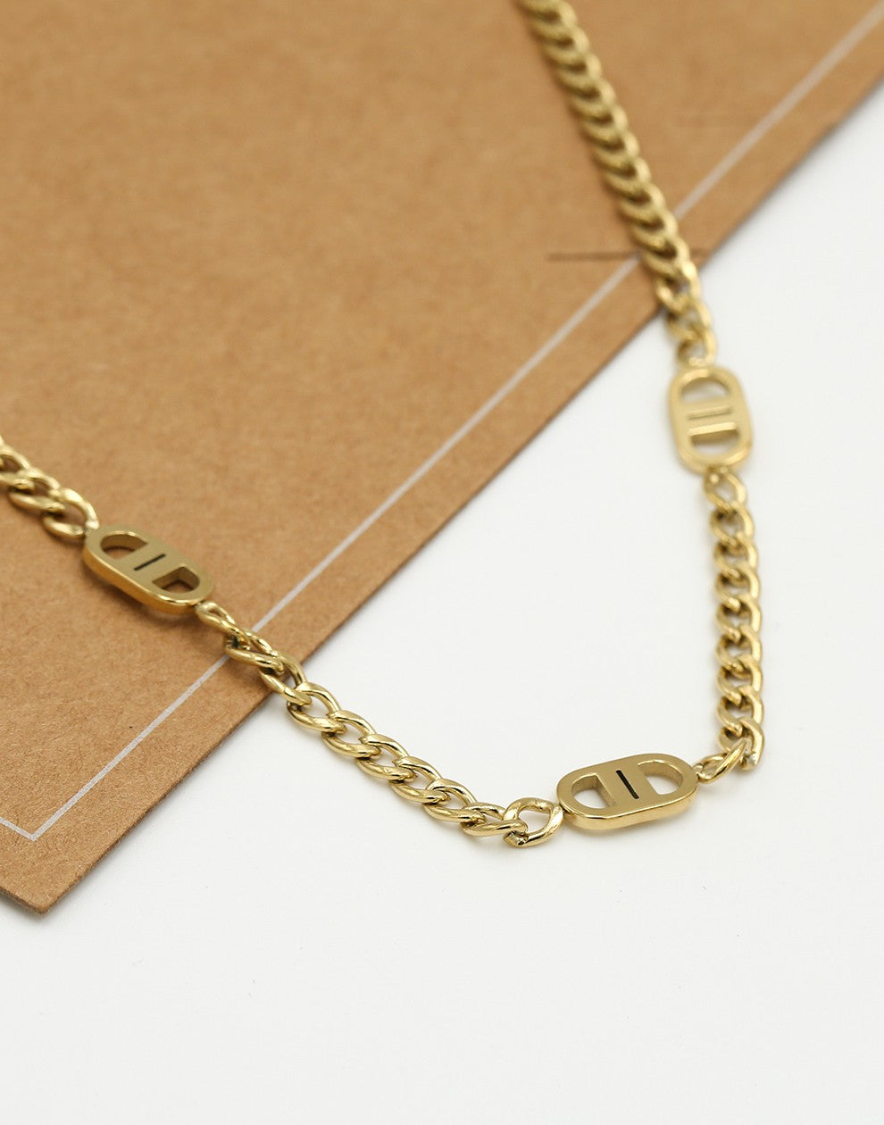 Ketting DD goudkleurig