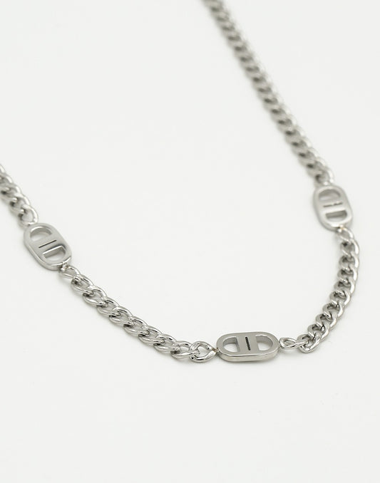 Ketting DD zilverkleurig
