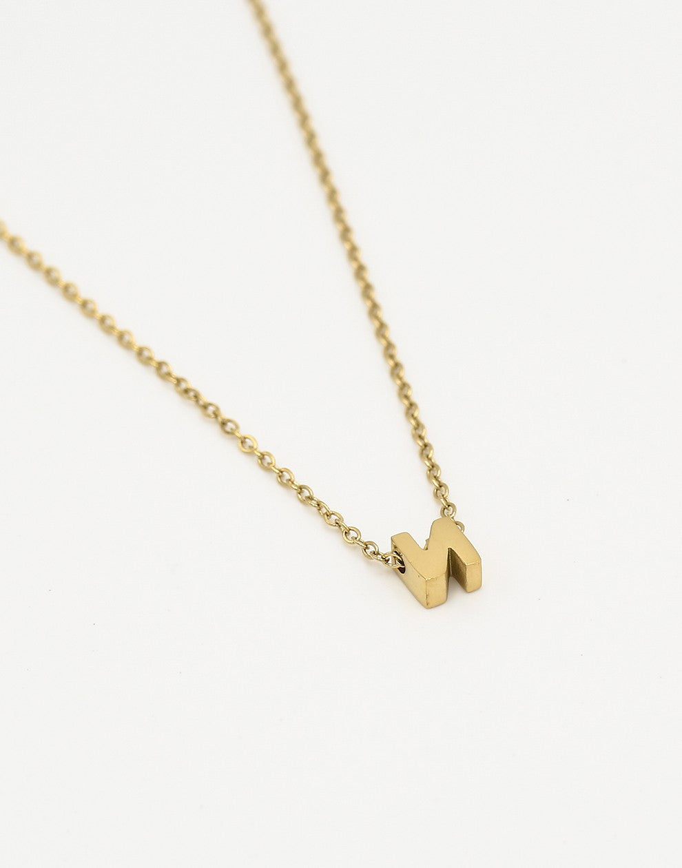 Initialen ketting letter N goudkleurig