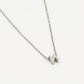 Initialen ketting letter N zilverkleurig
