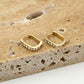 Oorringen ovaal klein met steentjes goudkleurig