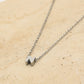Initialen ketting letter N zilverkleurig