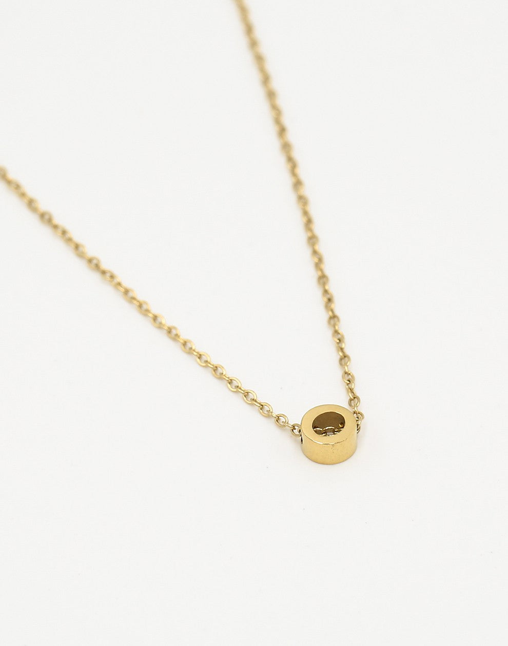 Initialen ketting letter O goudkleurig