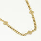 Ketting met klavers goudkleurig