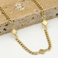Ketting met klavers goudkleurig