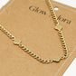 Ketting met klavers goudkleurig