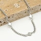 Ketting met klavers zilverkleurig