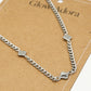 Ketting met klavers zilverkleurig
