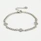 Armband met klavers zilverkleurig