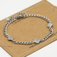 Armband met klavers zilverkleurig