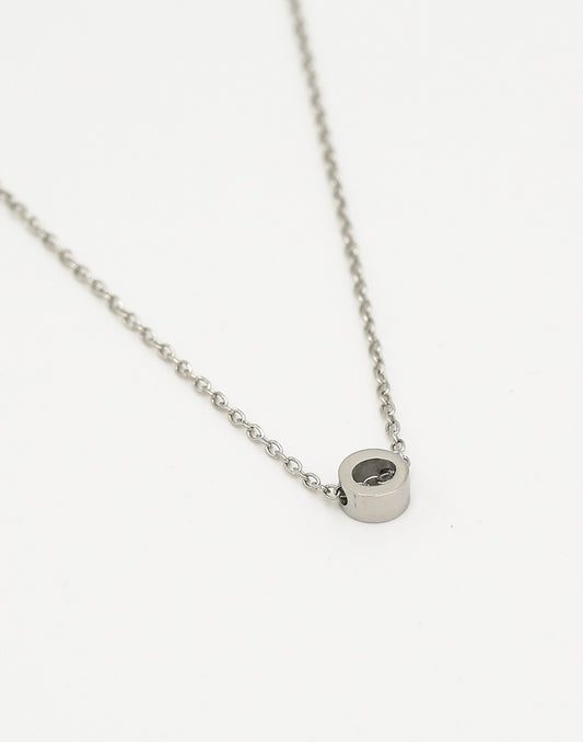 Initialen ketting letter O zilverkleurig