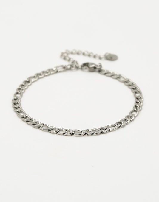 Schakelarmband basic zilverkleurig