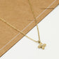 Ketting klaver met parel goudkleurig