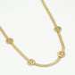 Ketting snake met smileys goudkleurig