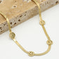 Ketting snake met smileys goudkleurig