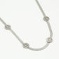 Ketting snake met smileys zilverkleurig
