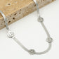 Ketting snake met smileys zilverkleurig