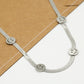 Ketting snake met smileys zilverkleurig