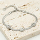 Armband met 3 smileys zilverkleurig