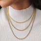 Fijne ovale schakkelketting 45cm goudkleurig