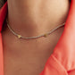 Tennis ketting met hartjes goudkleurig