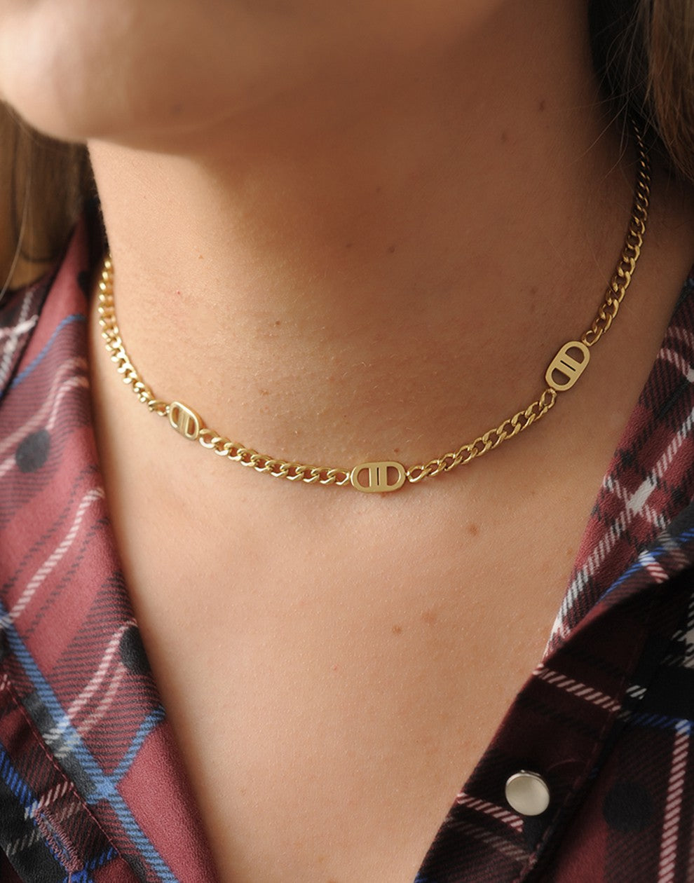 Ketting DD goudkleurig