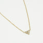 Ketting steentjes driehoek goudkleurig