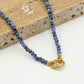 Kralenketting met slotje blauw