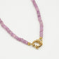 Kralenketting met slotje paars
