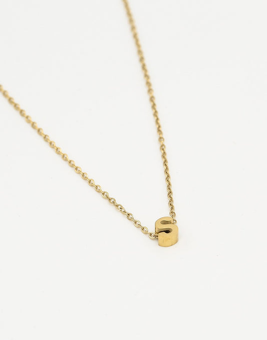 Initialen ketting letter S goudkleurig