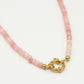 Kralenketting met slotje roze