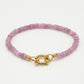 Kralenarmband met slotje paars