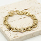 Anchor link bracelet 10mm gold-colored