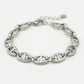 Anchor link bracelet 10mm silver-colored