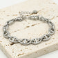 Anchor link bracelet 10mm silver-colored