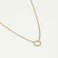 Ketting met open rondje 6mm goudkleurig