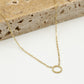 Ketting met open rondje 6mm goudkleurig