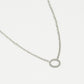 Ketting met open rondje 6mm zilverkleurig
