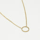 Ketting met open rondje 10mm goudkleurig
