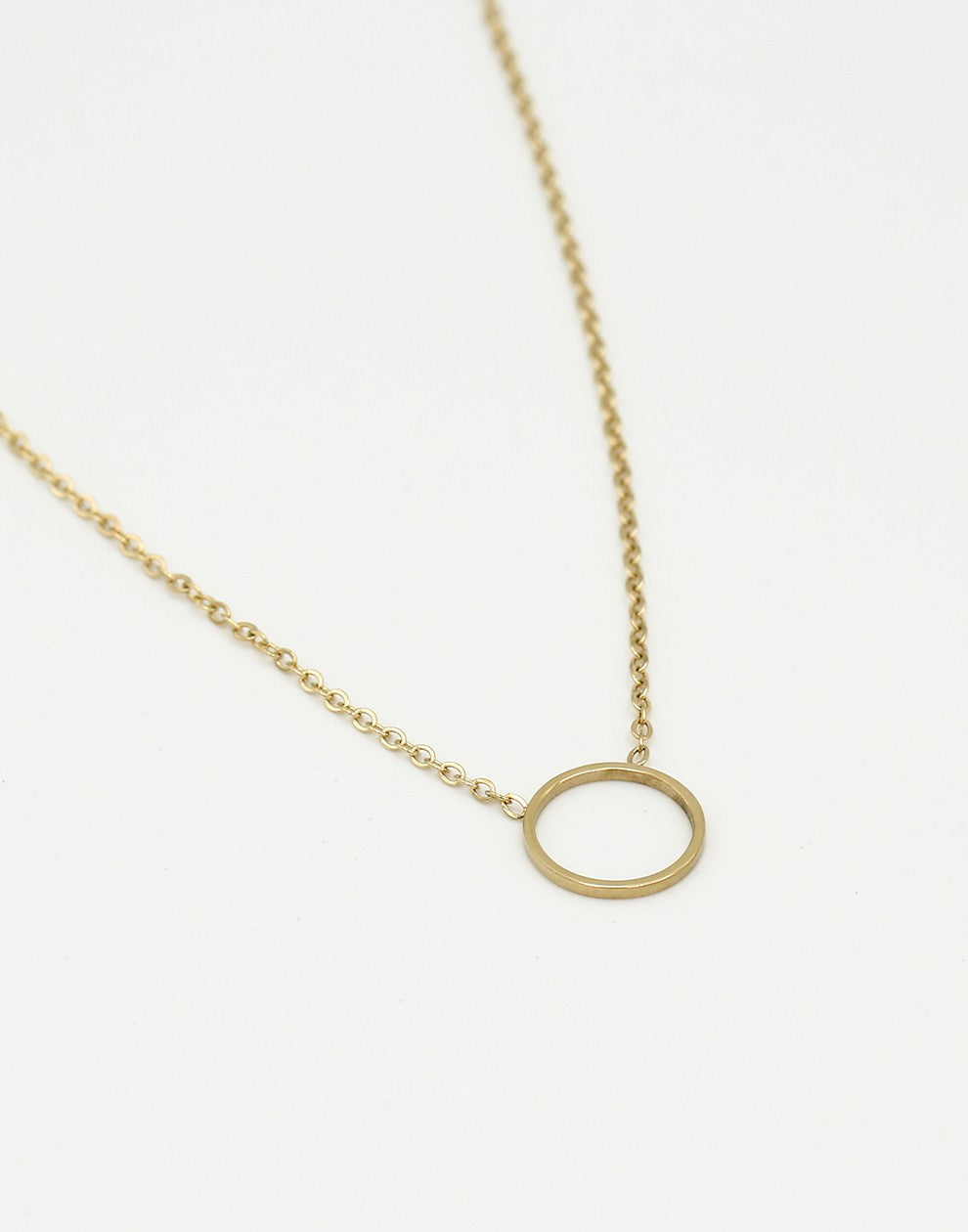 Ketting met open rondje 10mm goudkleurig
