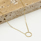 Ketting met open rondje 10mm goudkleurig