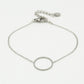 Armband met open rondje 15mm zilverkleurig